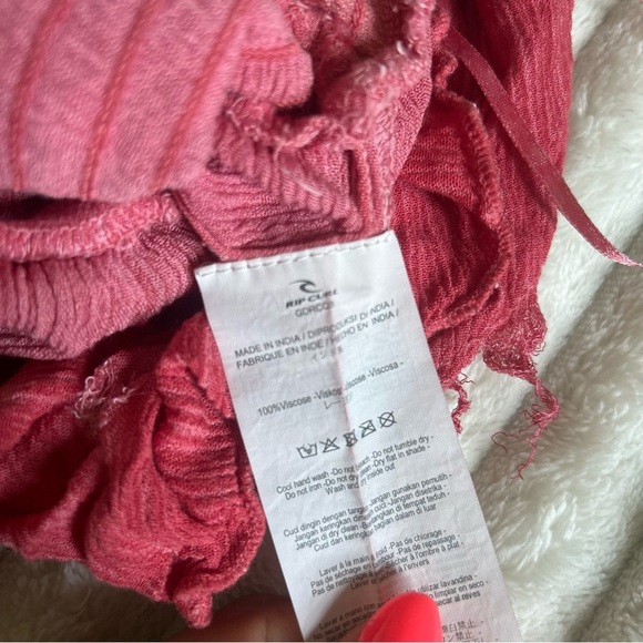 NWOT RipCurl Womens Small Flowy Coral Romper - Picture 7 of 7